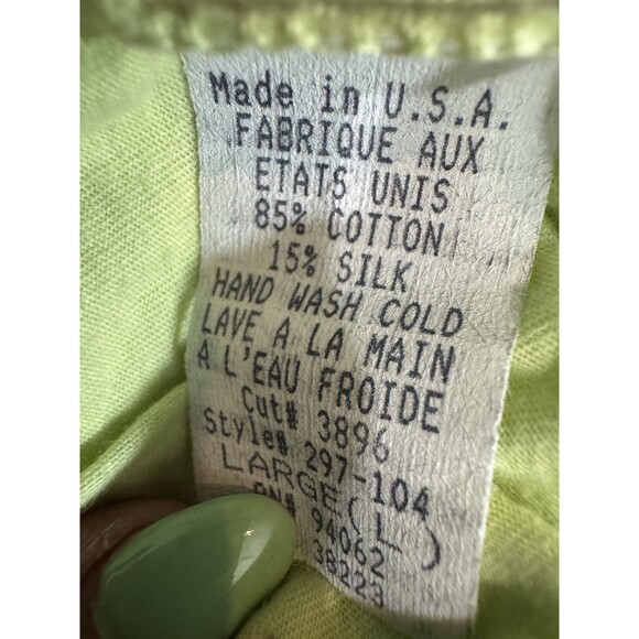 Y2K Vintage Language Los Angeles Ombre Pastel Ruffle Tank Top Silk Blend Large - Picture 7 of 7